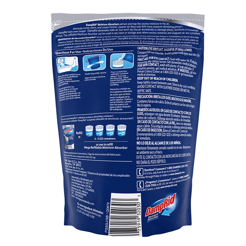 DampRid Moisture Absorber Refill Lavender Vanilla Scent 44 oz, Pack of 3