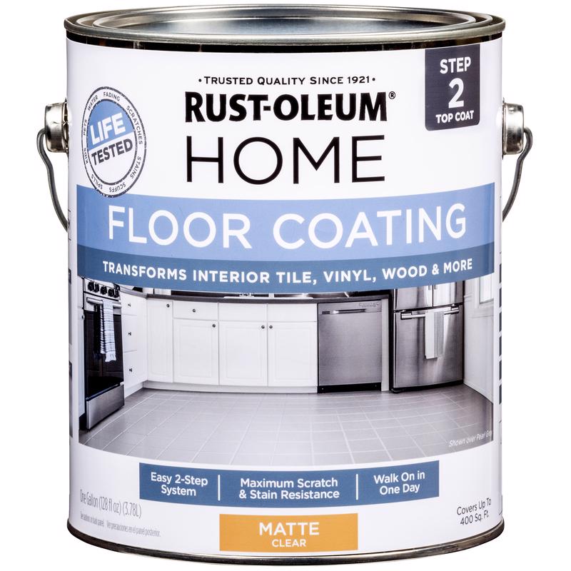 Rust-Oleum Home Clear Coat Matte Floor Coating Step2 1 gal, Pack of 2