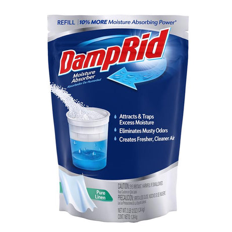DampRid Moisture Absorber Refill Pure Linen Scent 44 oz, Pack of 3