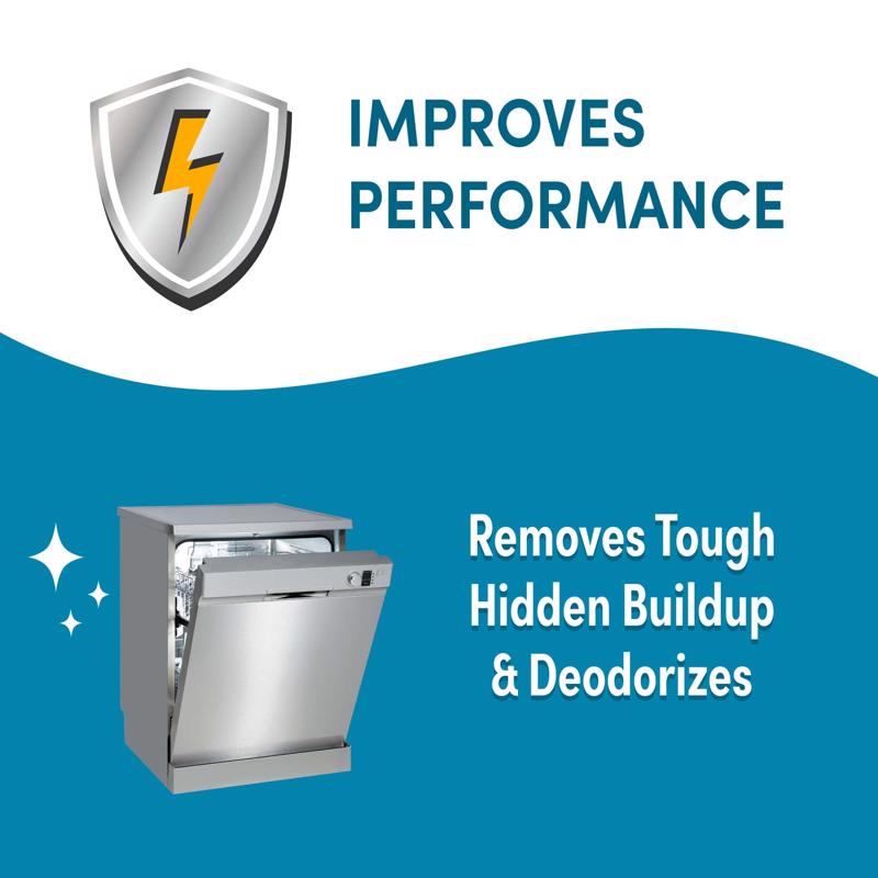 Lemi Shine Lemon Scent Powder Dishwasher/Disposal Cleaner 1.76 oz 1 pk, Pack of 10