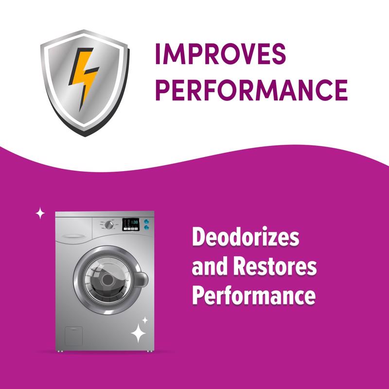 Lemi Shine Lemon Scent Washing Machine Cleaner 1.76 oz Powder, Pack of 10