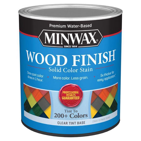 Minwax Wood Finish Water-Based Solid Clear Tint Base Wood Stain 1 qt, Pack of 4