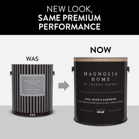 Magnolia Home by Joanna Gaines KILZ Satin Tintable Base 3 Cabinet and Trim Paint Interior 1 gal, Pack of 4