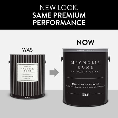 Magnolia Home by Joanna Gaines KILZ Semi-Gloss Tintable Base 1 Cabinet and Trim Paint Interior 1 gal, Pack of 4