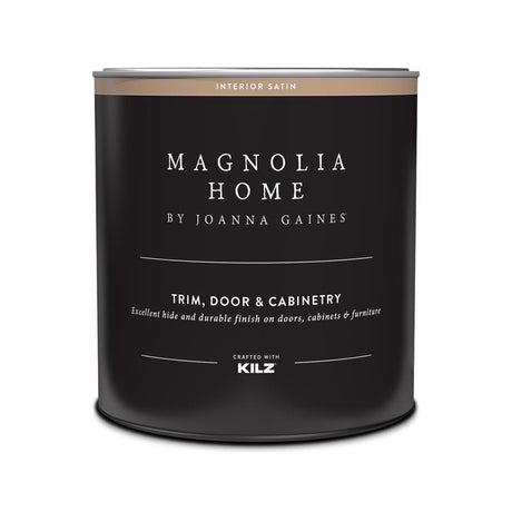 Magnolia Home by Joanna Gaines KILZ Satin Tintable Base 3 Cabinet and Trim Paint Interior 1 qt, Pack of 6