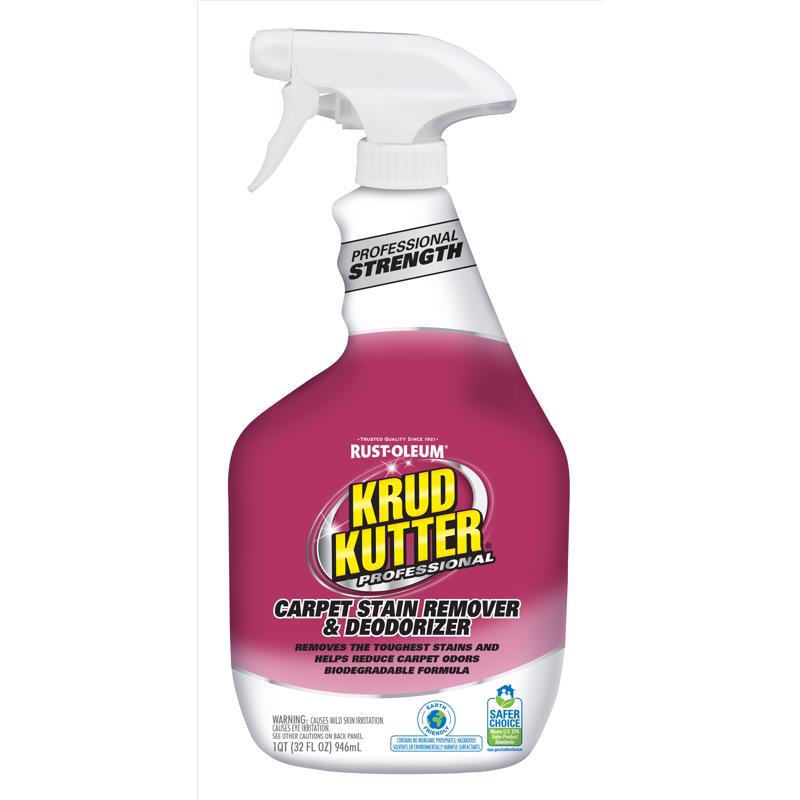 Krud Kutter Professional No Scent Carpet Stain Remover 32 oz Liquid, Pack of 6