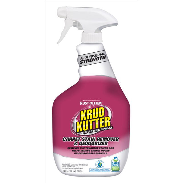 Krud Kutter Professional No Scent Carpet Stain Remover 32 oz Liquid, Pack of 6