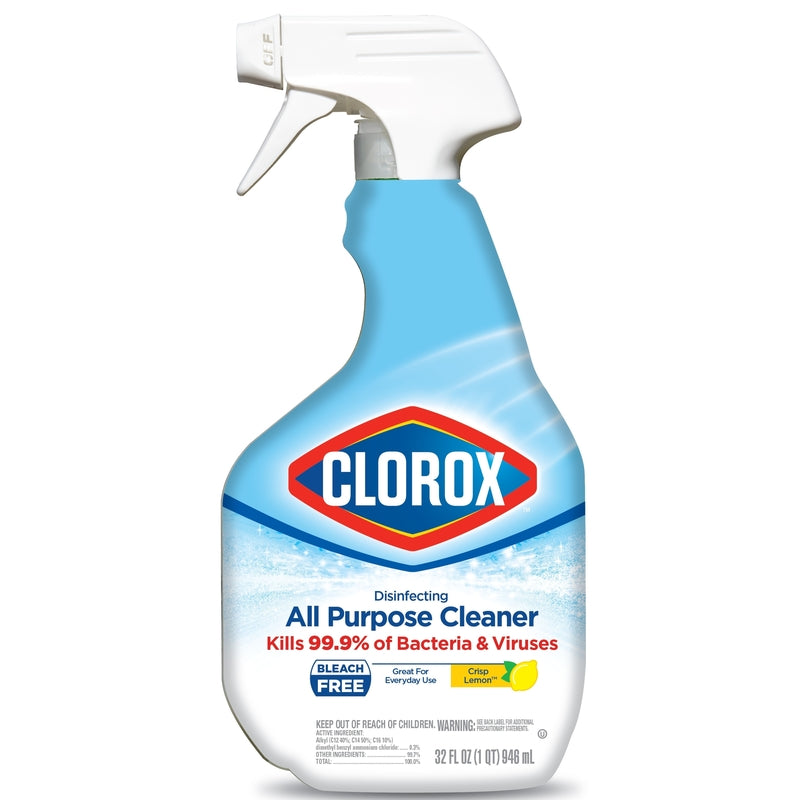 Clorox Lemon Scent Cleaner and Disinfectant 32 oz 1 pk, Pack of 9