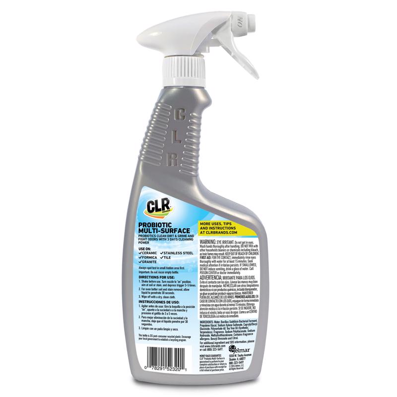 CLR Lemon Scent Probiotic Daily Cleaner 22 oz Liquid, Pack of 6