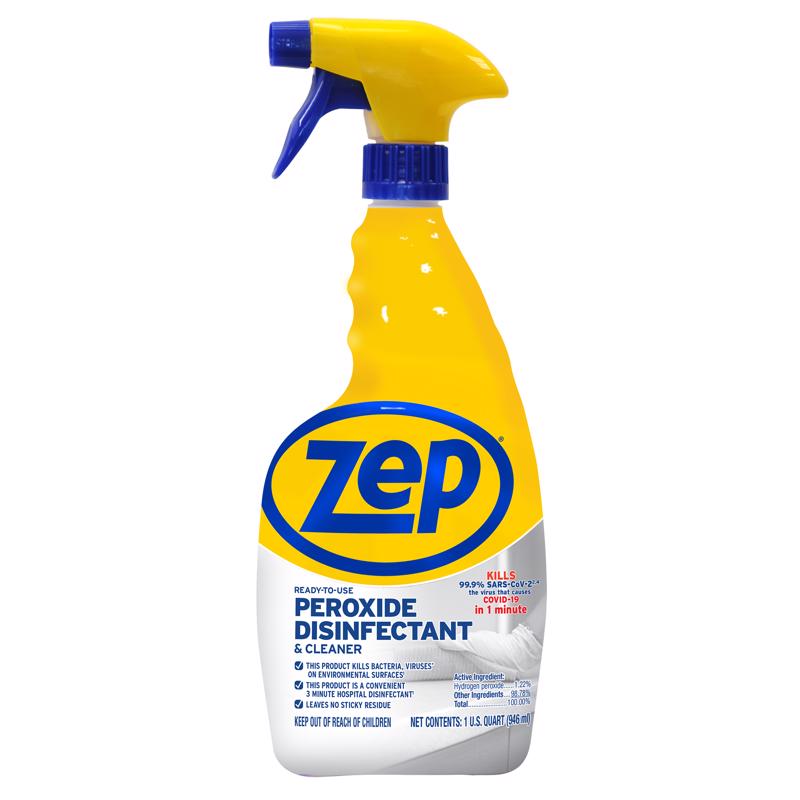 Zep No Scent Disinfecting Bathroom Cleaner 32 oz 1 pk, Pack of 12