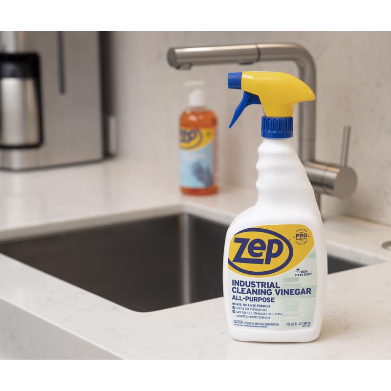 Zep Fresh Clean Scent All Purpose Cleaning Vinegar Liquid 32 oz, Pack of 4