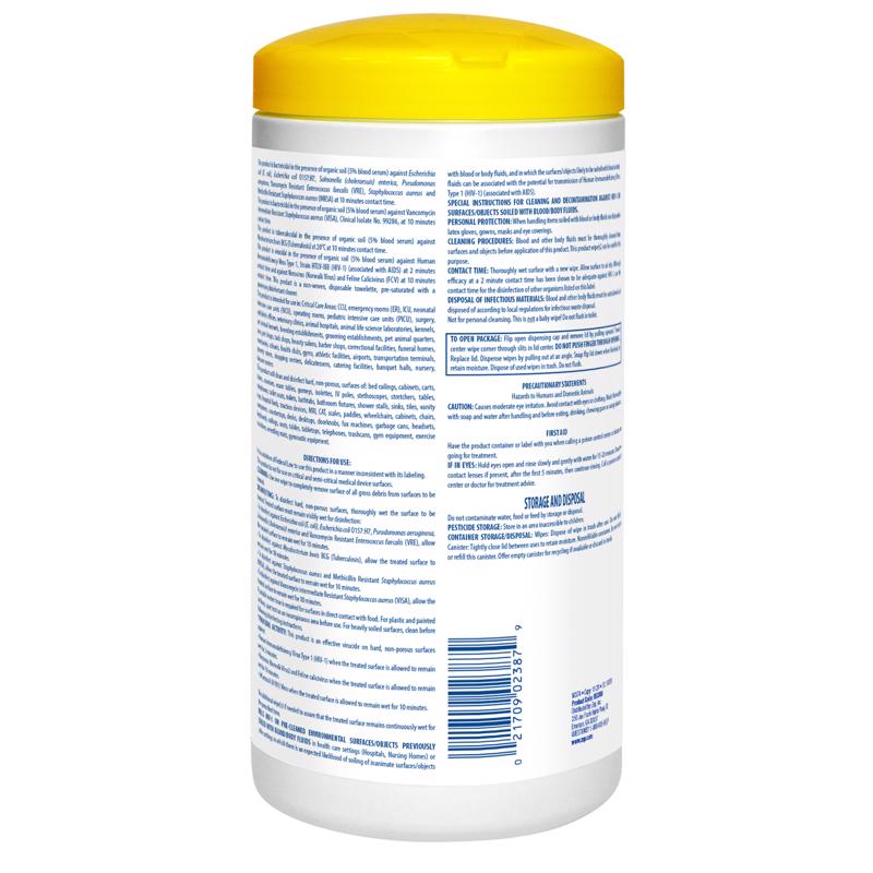 Zep Recycled Fibers Disinfecting Wipes 80 pk, Pack of 6