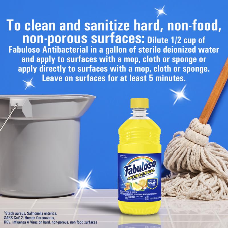 Fabuloso Citrus Scent All Purpose Cleaner Liquid 16.9 oz, Pack of 24