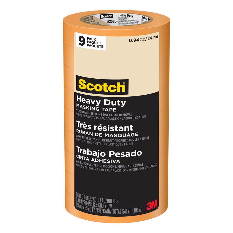 Scotch 0.94 in. W X 60.1 yd L Orange Strong Strength Masking Tape 9 pk