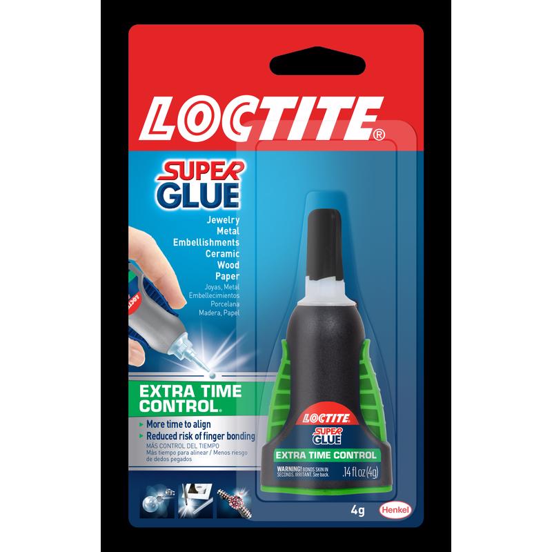 Loctite Extra Time Control High Strength Cyanoacrylate Clear Super Glue 4 gm, Pack of 6