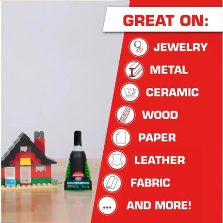 Loctite Extra Time Control High Strength Cyanoacrylate Clear Super Glue 4 gm, Pack of 6