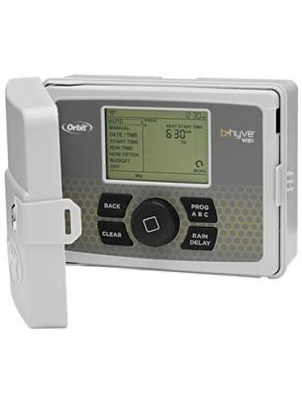 Orbit 57946 Sprinkler Timer, 6-Zone, 3-Program, 4 hr Time Setting, LCD Display, Wall Mounting, Gray