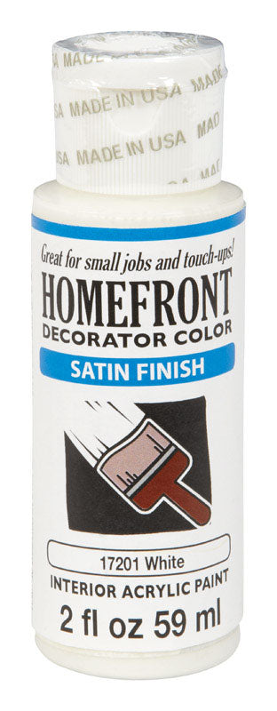 Homefront Satin White Hobby Paint 2 oz, Pack of 3