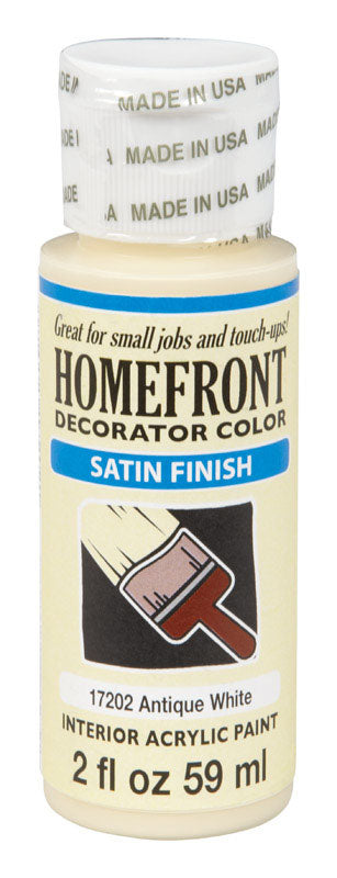 Homefront Satin Antique White Hobby Paint 2 oz, Pack of 3