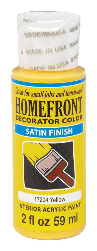 Homefront Satin Yellow Hobby Paint 2 oz, Pack of 3