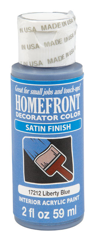Homefront Decorator Color Satin Liberty Blue Hobby Paint 2 oz, Pack of 3