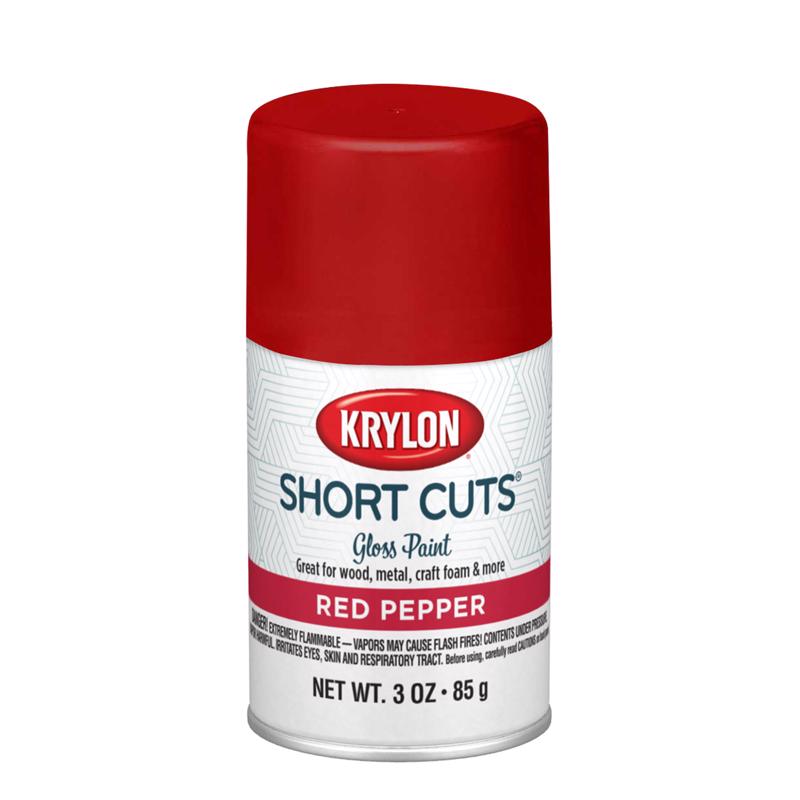 Krylon Short Cuts Gloss Red Pepper Spray Paint 3 oz, Pack of 6