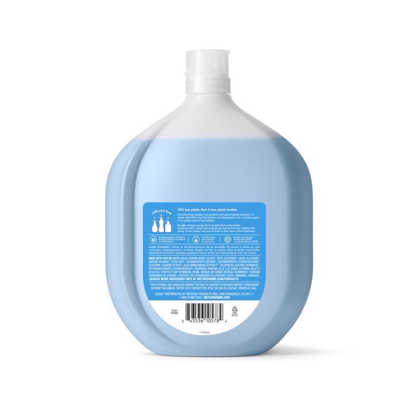 Method Sea Minerals Scent Gel Hand Wash Refill 34 oz, Pack of 4