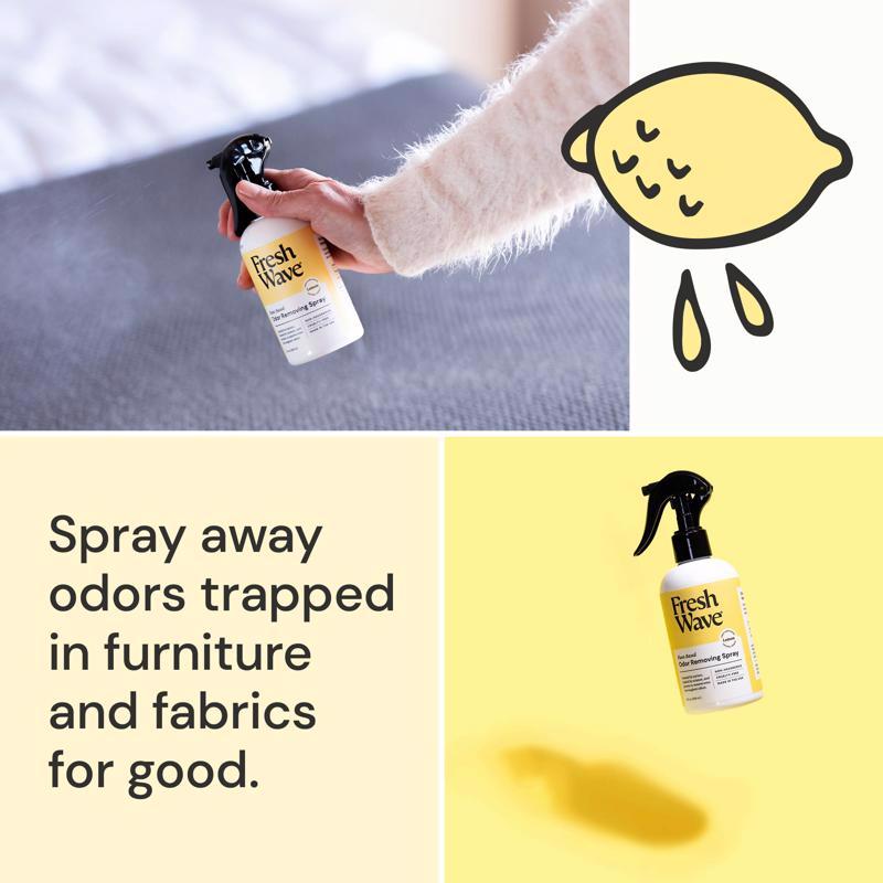 Fresh Wave Lemon Scent Air Freshener Spray 8 oz Liquid 1 pk, Pack of 6