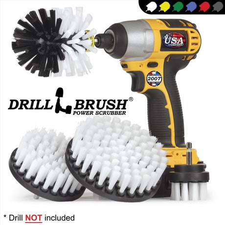 Drillbrush 5 in. W Soft Bristle Metal Handle Drill Brush Set