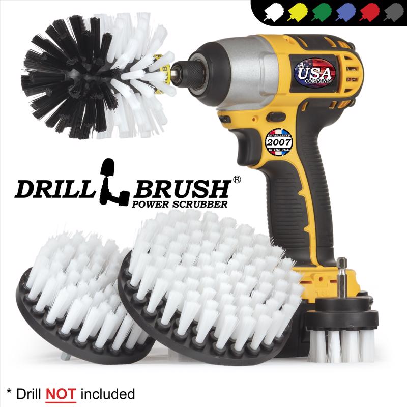 Drillbrush 5 in. W Soft Bristle Metal Handle Drill Brush Set