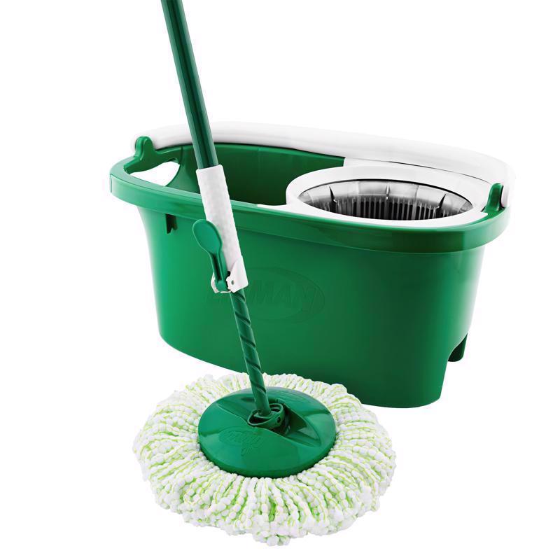 Libman Tornado 14 in. W Spin Mop with Bucket