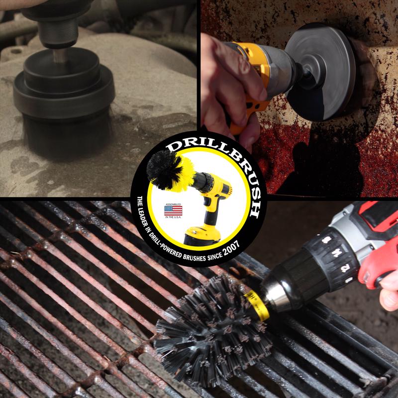 Drillbrush 4 in. W Ultra Bristle Metal Handle Drill Brush Set