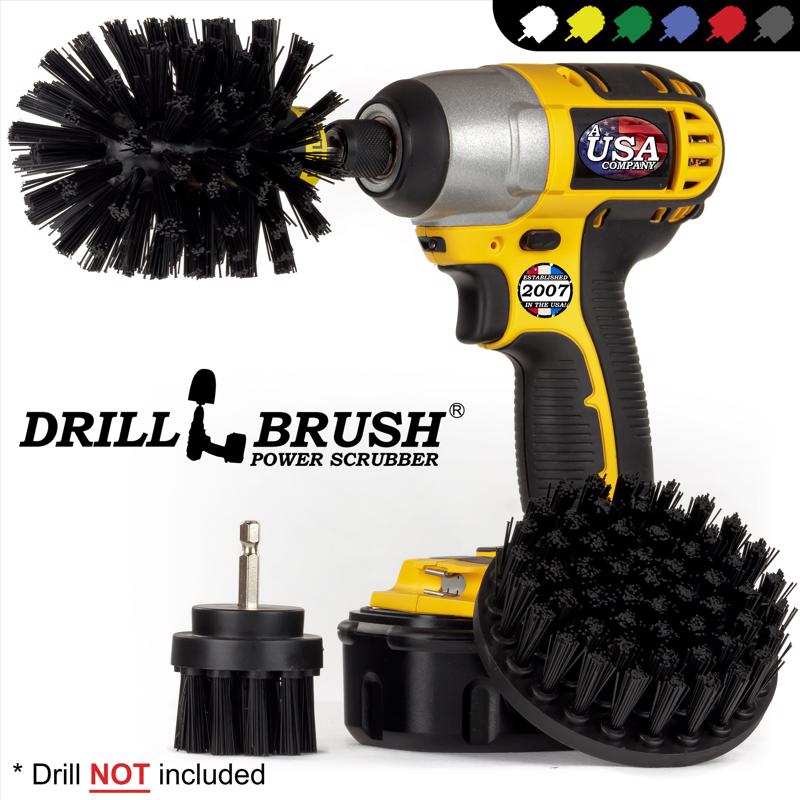 Drillbrush 4 in. W Ultra Bristle Metal Handle Drill Brush Set