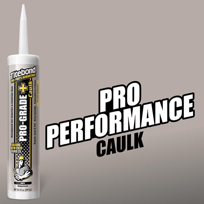 Titebond Pro-Grade Plus White Siliconized Acrylic Multipurpose Caulk 10.1 oz, Pack of 12