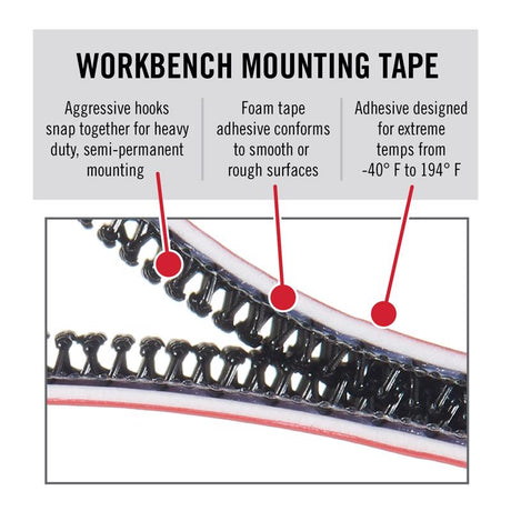 VELCRO Brand Workbench Mounting Tape Large Foam Workbench Mounting Tape 60 in. L 1 pk
