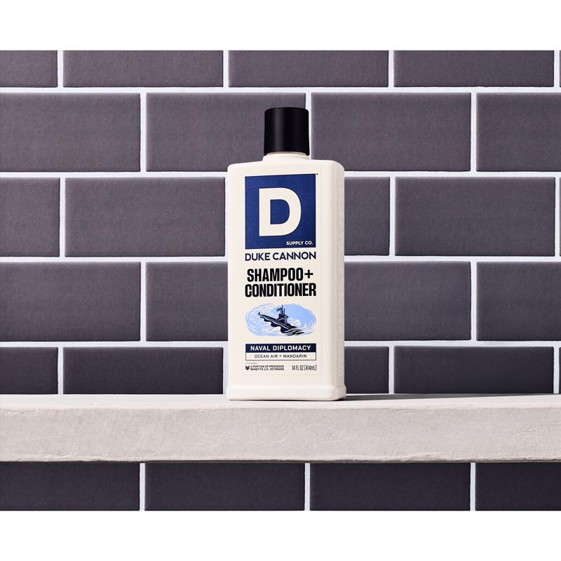 Duke Cannon Naval Diplomacy Ocean Air + Mandarin Scent Shampoo Plus Conditioner 10 fl. oz. 1 pk