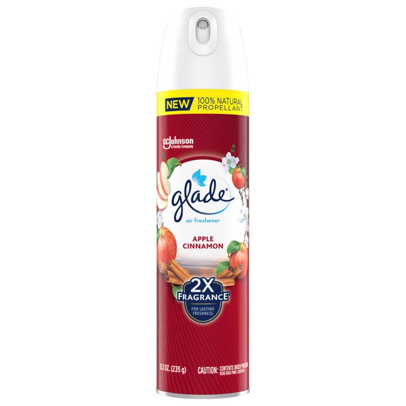 Glade Apple Cinnamon Scent Air Freshener 8.3 oz Aerosol 1 pk, Pack of 6