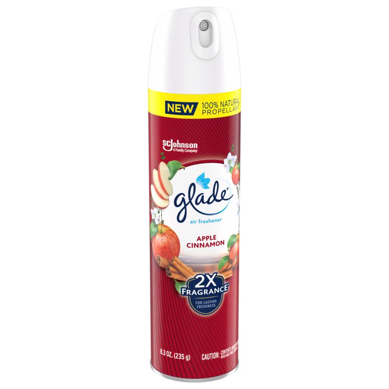 Glade Apple Cinnamon Scent Air Freshener 8.3 oz Aerosol 1 pk, Pack of 6