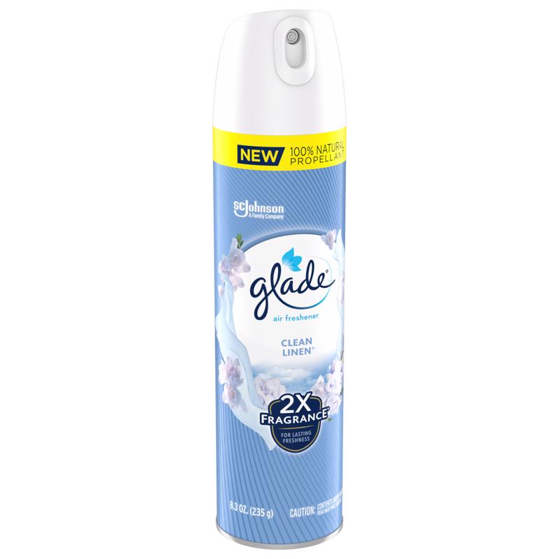 Glade Clean Linen Scent Air Freshener 8.3 oz Aerosol 1 pk, Pack of 6