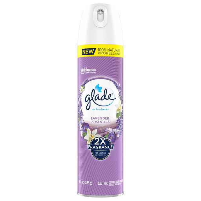 Glade Lavender & Vanilla Scent Air Freshener 8.3 oz Aerosol 1 pk, Pack of 6