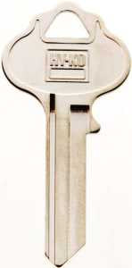 Hy-Ko 11010WR2 Key Blank, Brass, Nickel, For: Weiser Cabinet, House Locks and Padlocks, WR2 Key Number, Pack of 10