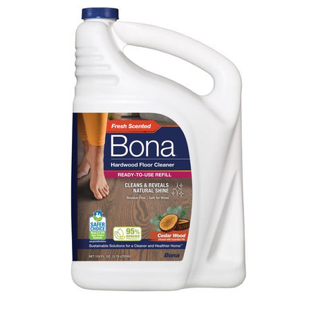Bona Cedarwood Scent Hardwood Floor Cleaner Liquid 128 oz, Pack of 4