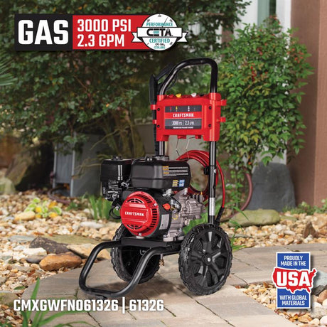 Craftsman CMXGWFN061326 3000 psi Gas 2.3 gpm Pressure Washer