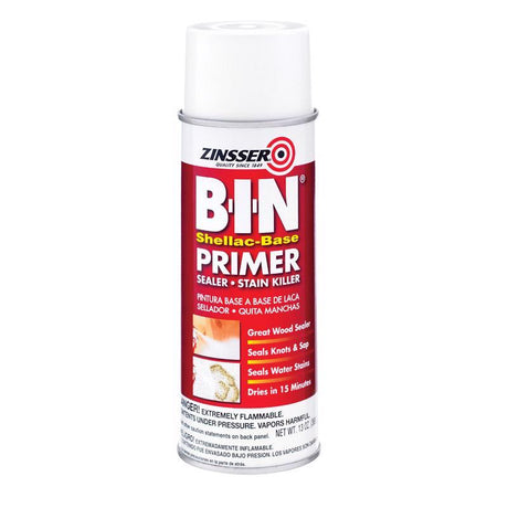 Zinsser B-I-N White Shellac-Based Spray Primer and Sealer 13 oz, Pack of 6