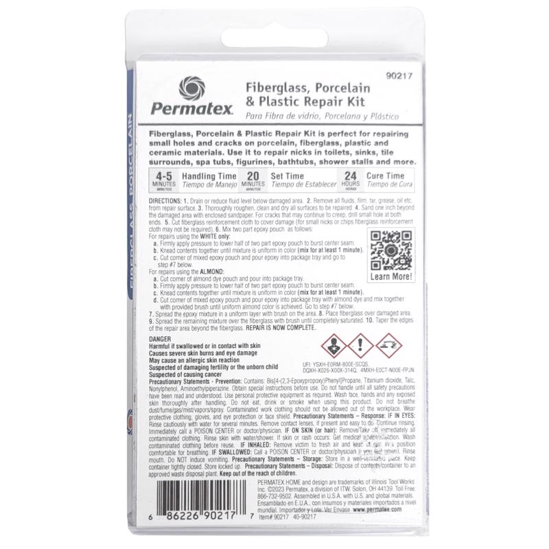 Permatex High Strength White/Almond Repair Kit 30 gm