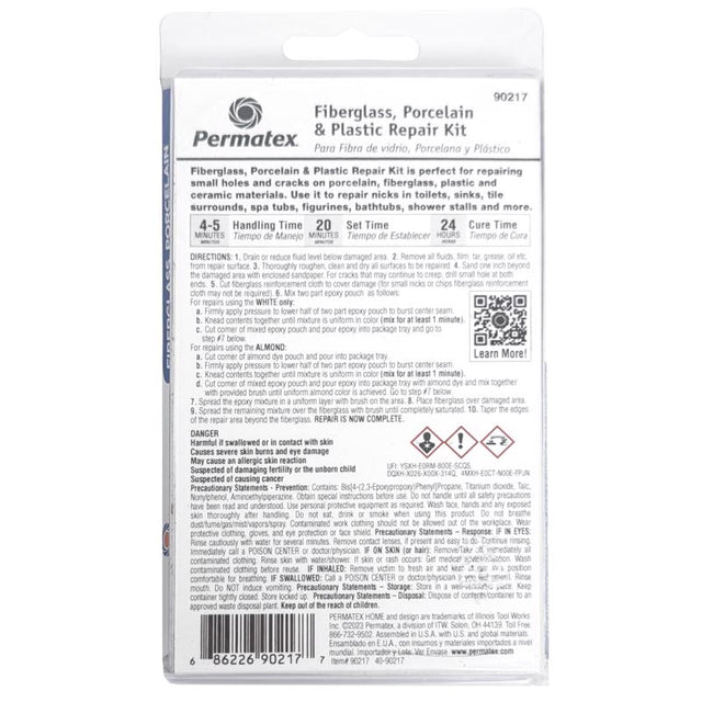 Permatex High Strength White/Almond Repair Kit 30 gm