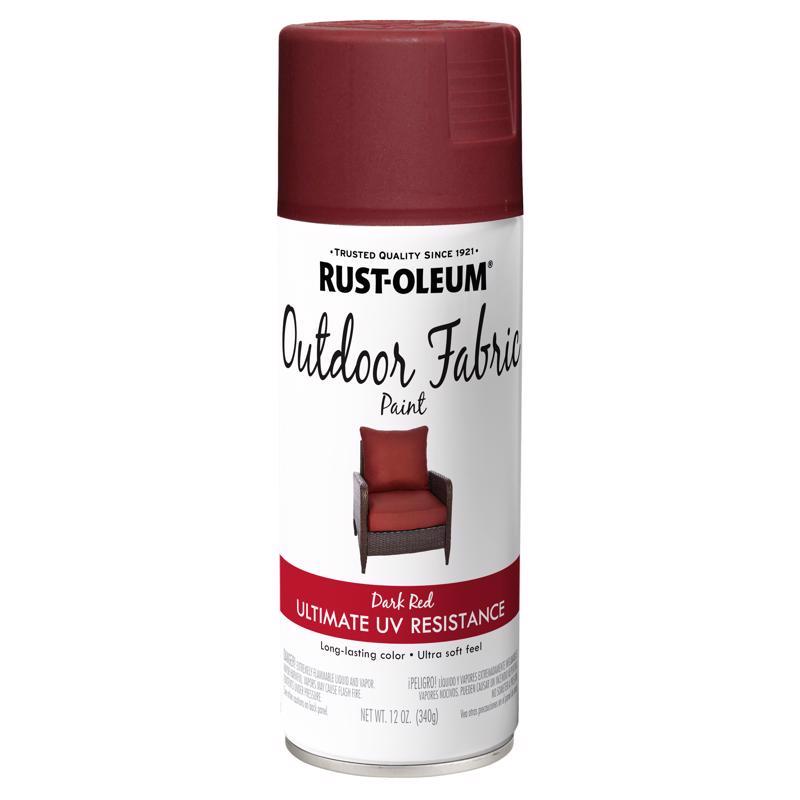 Rust-Oleum Flat Dark Red Fabric Spray Paint 12 oz, Pack of 6