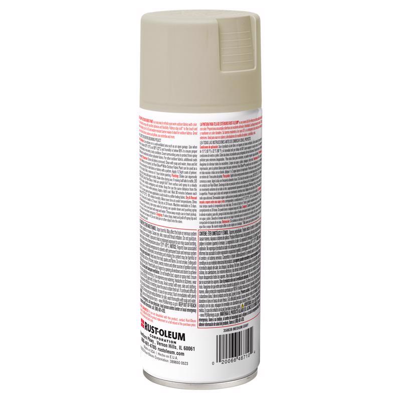 Rust-Oleum Flat Medium Gray Fabric Spray Paint 12 oz, Pack of 6