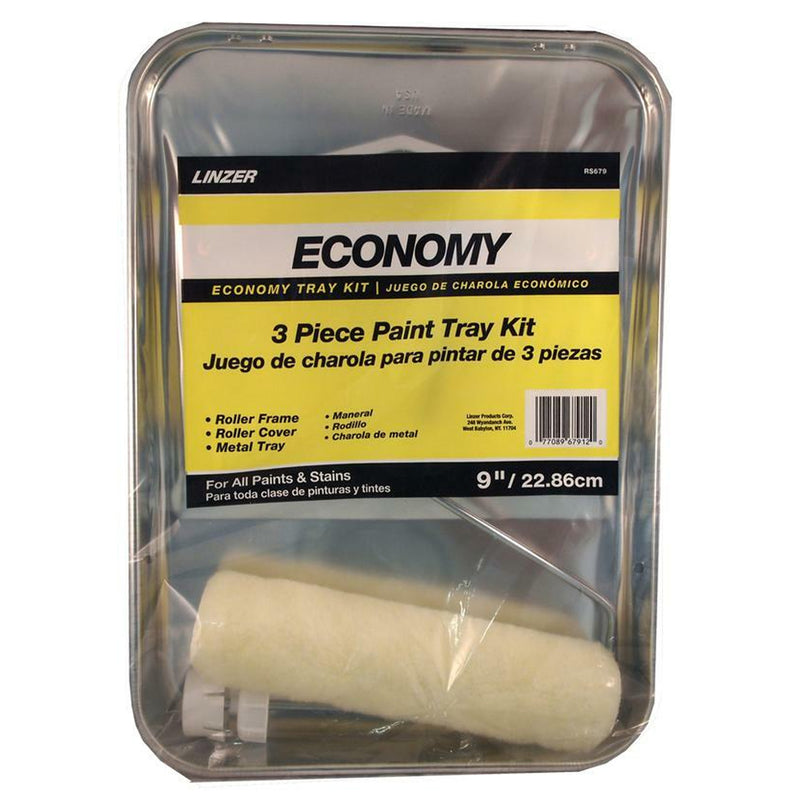 Linzer 9 in. W Regular Paint Roller Kit Threaded End, Pack of 12