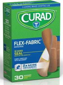 Curad CUR47314RB Adhesive Bandage, Fabric Bandage, 24 CS, Brown